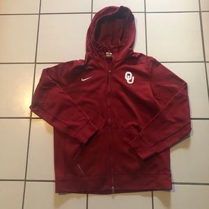 OU Mens large zip up jacket